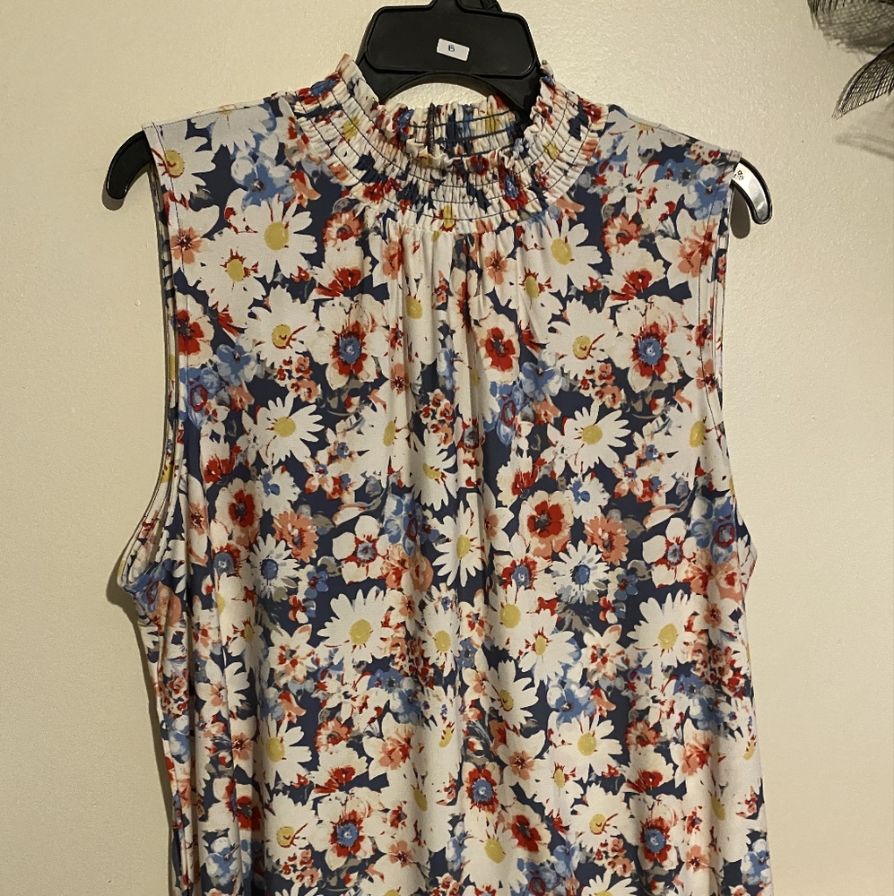 Floral Sleeveless Top - Multicolor